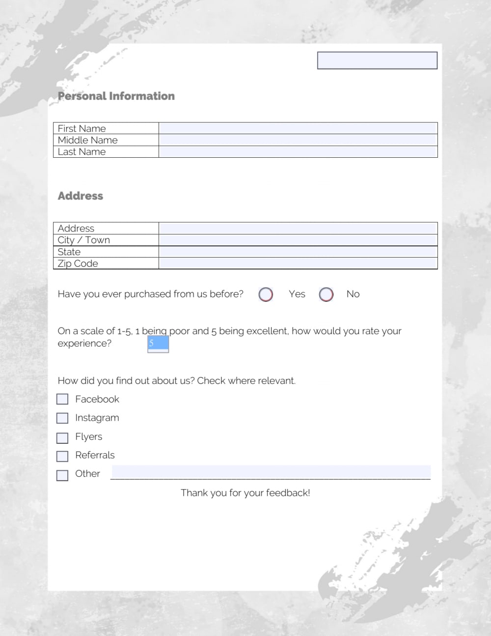 An amazing fillable and printable form for your business. | Upwork