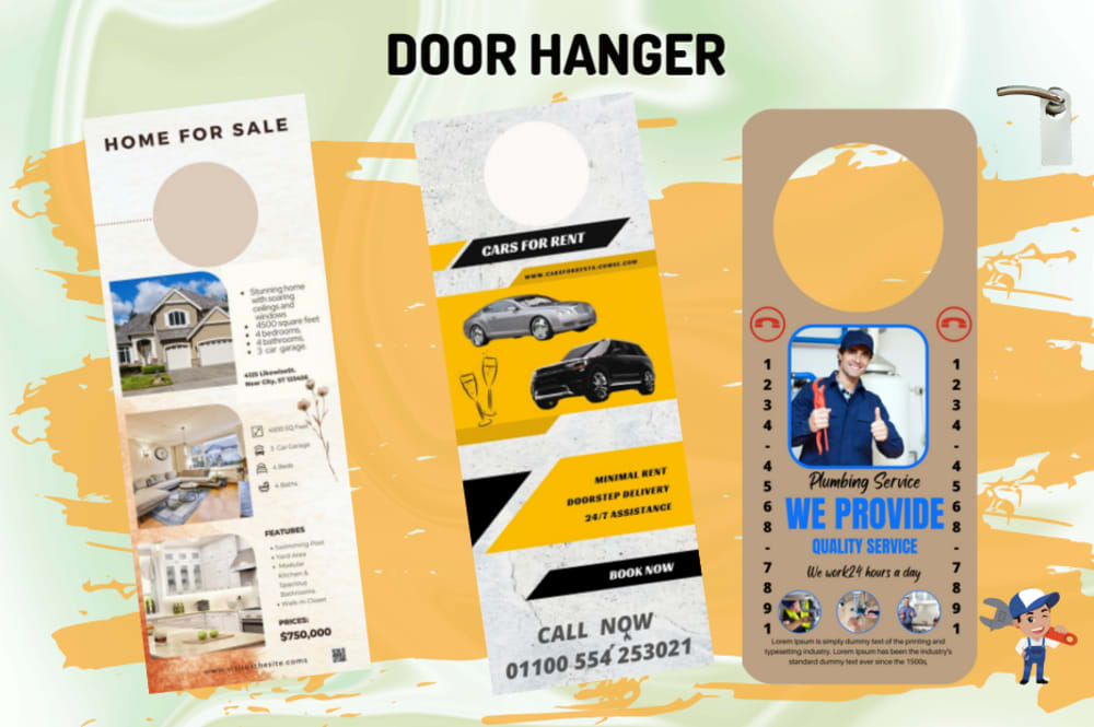 Plumbing Door Hanger (Canva Template)