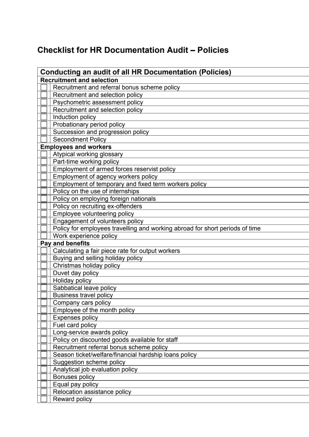 A pack of Policy Templates for your Business - Law Compliant and 
