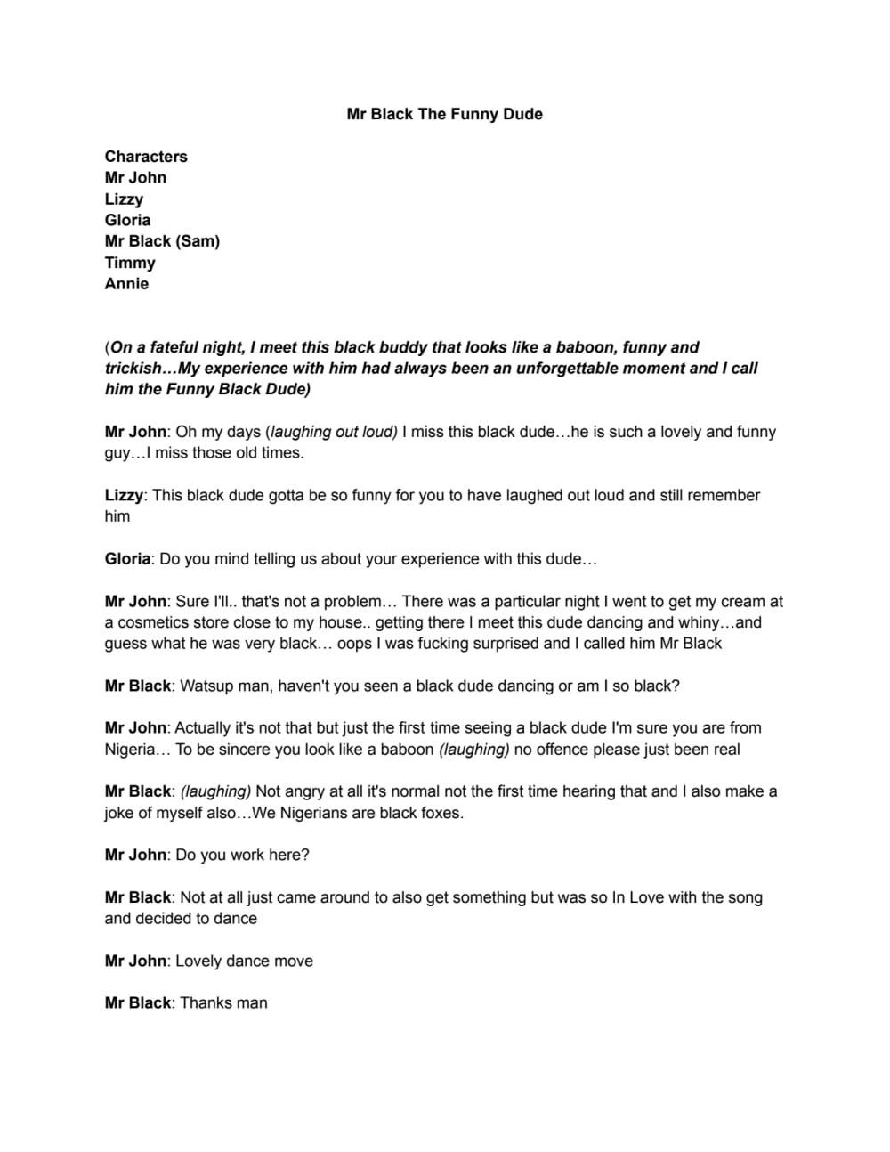 A funny and ribs-cracking comedy script for personal and business use. | Upwork A funny and ribs-cracking comedy script for personal and business use. | Upwork