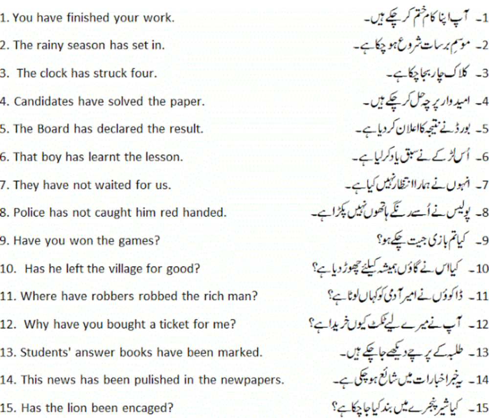 Urdu English