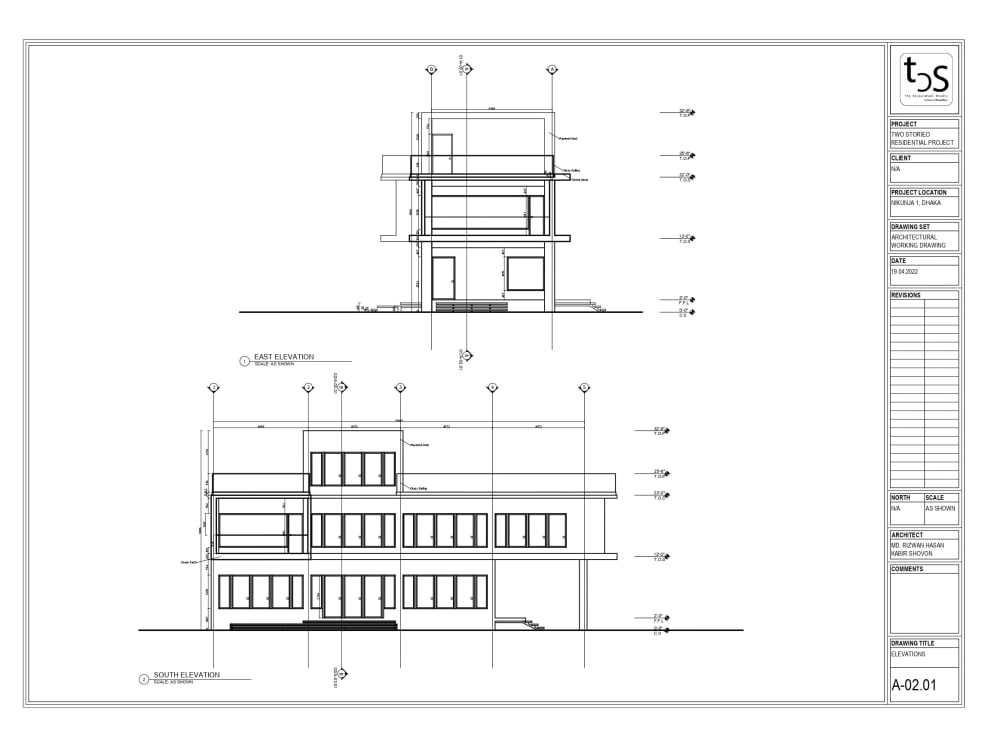 What is included in a Set of Working Drawings