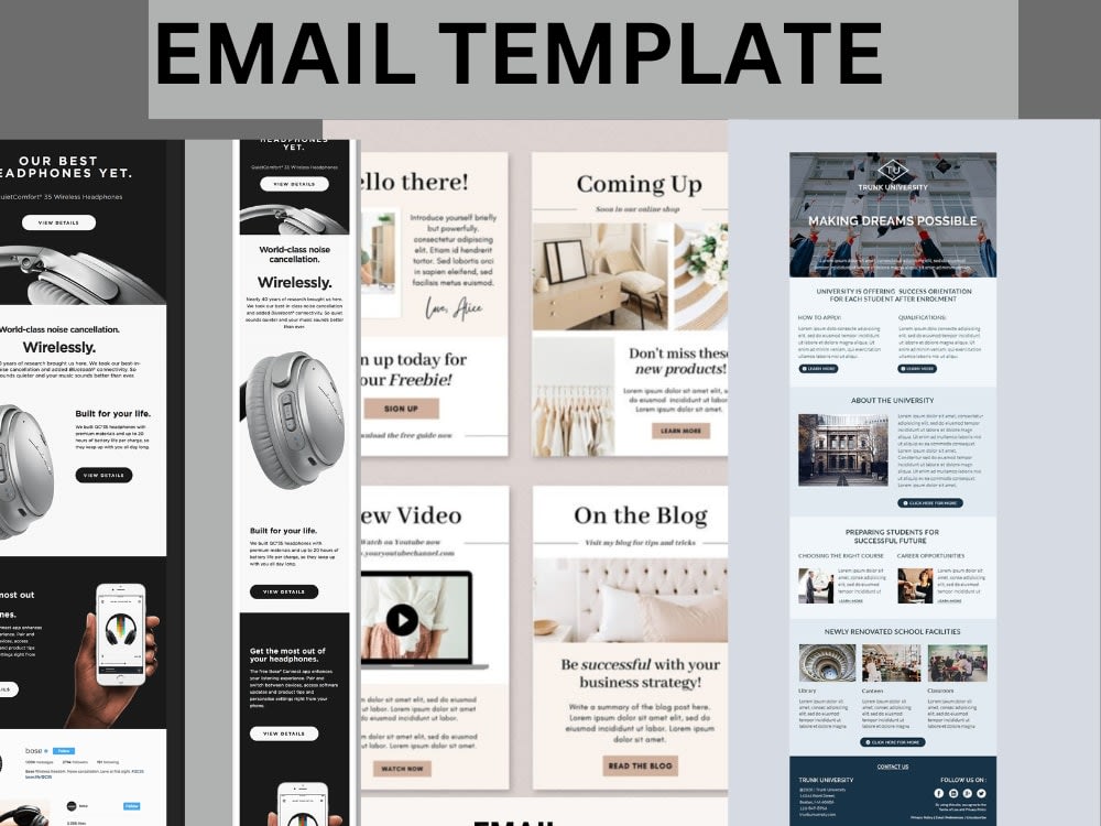 Professional email campaign template design newsletter getresponse