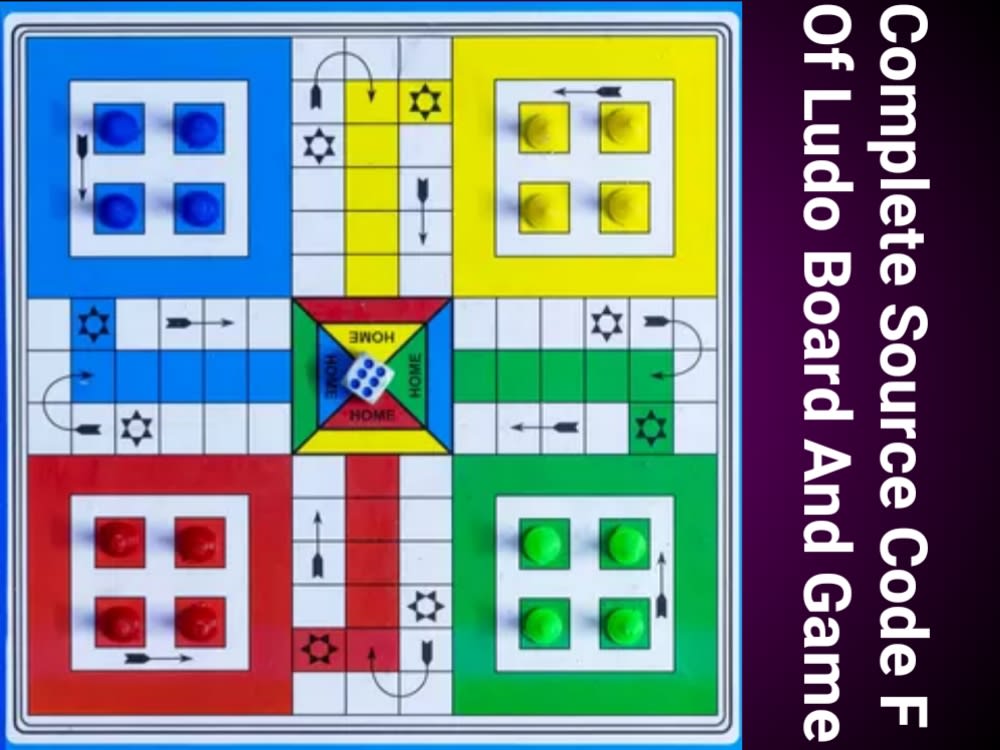 Vetor de Six players ludo games board design do Stock