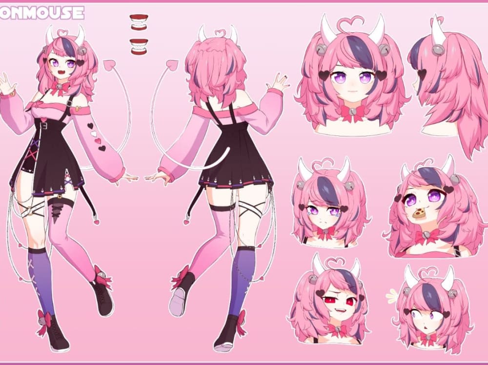 A Cute Vtuber Character Model Vtuber Rigging Live 2d Vtuber Model Upwork