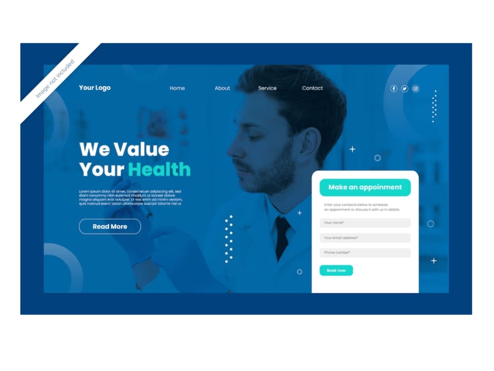 A modern health Care website, Medical website, and Dental care site