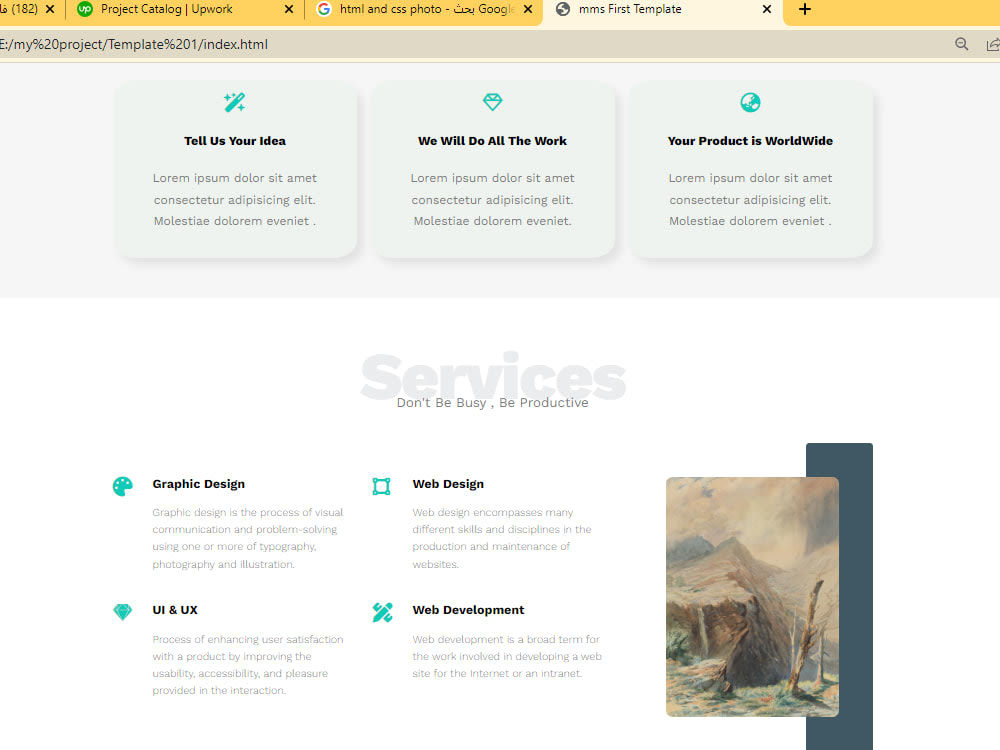 A responsive, beautiful website design using only HTML and CSS | Upwork
