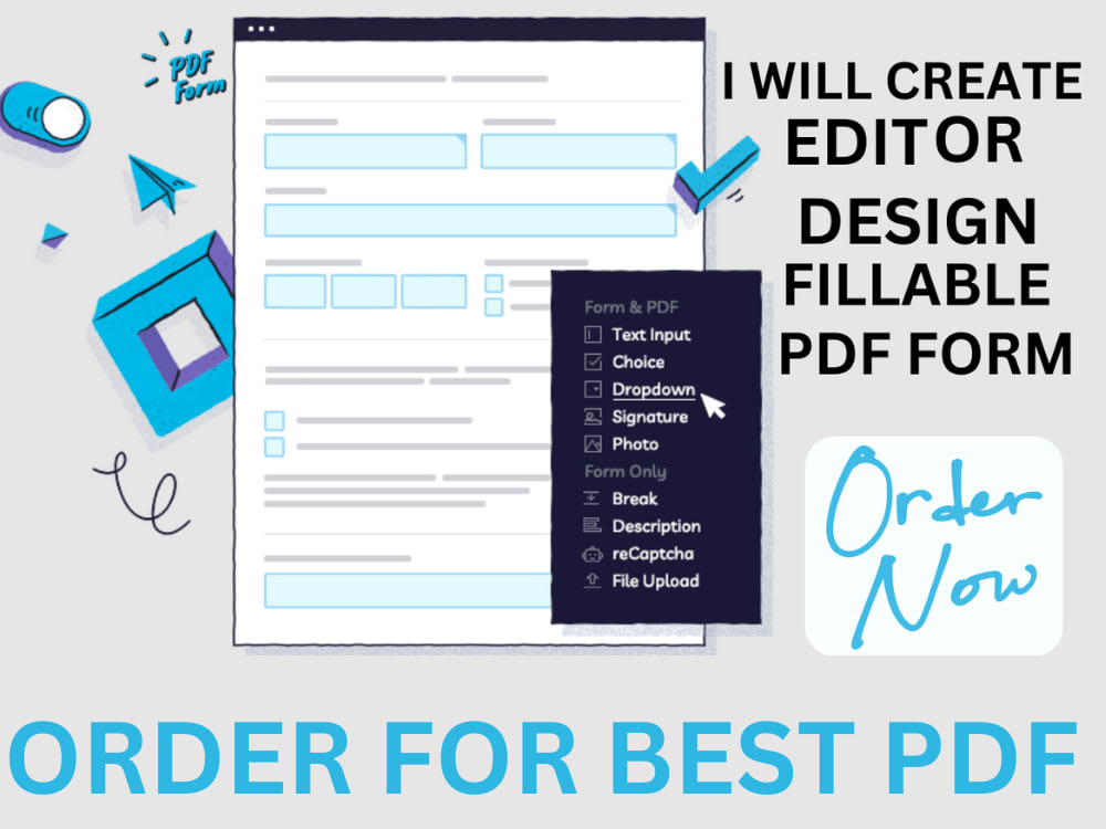 A fillable pdf form/ edit a pdf file to fillable