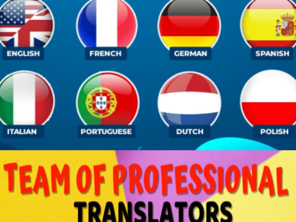 Provide english german french spanish italian translations Upwork