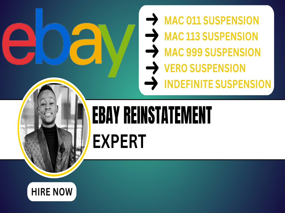 Ebay suspension reinstatement with warranty and guarantee Upwork