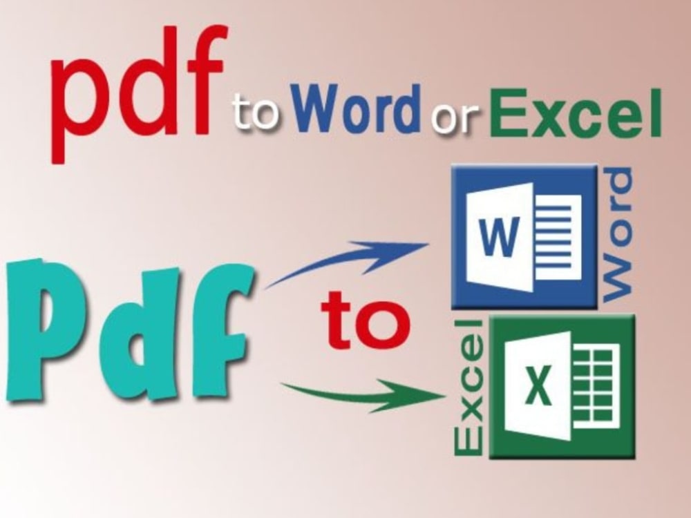 Pdf converted to word(docx) or excel(xlsx) | Upwork