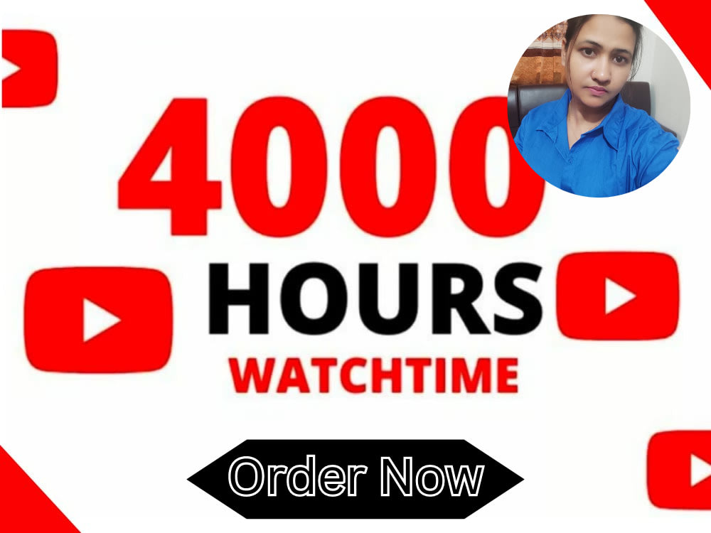 YouTube watch time Organic 4000 hours watch time for channel