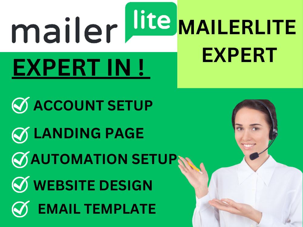 A Mailerlite landing page email template MailChimp newsletter Upwork