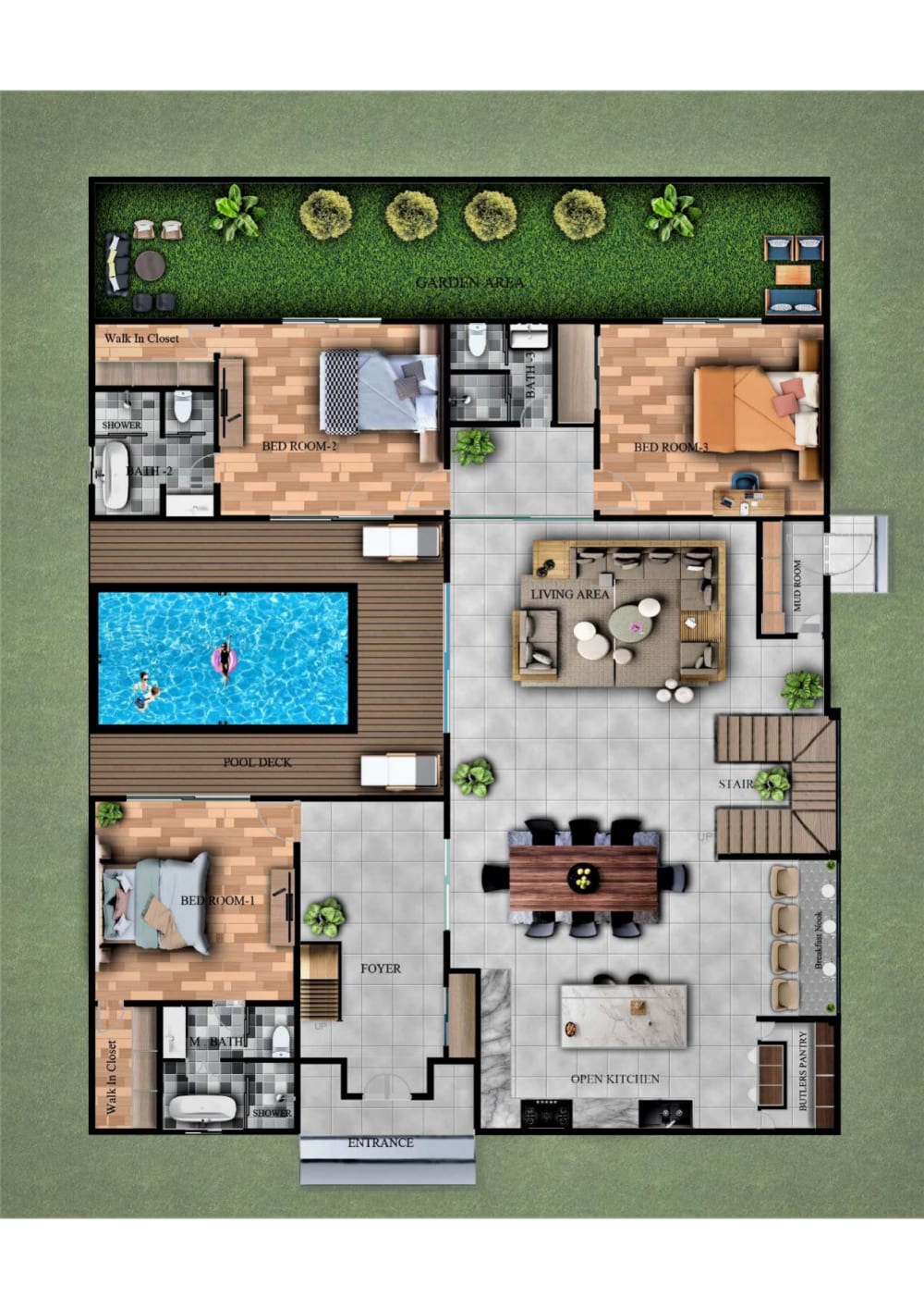 A 2D render created with floorplanner.com #floorplanner