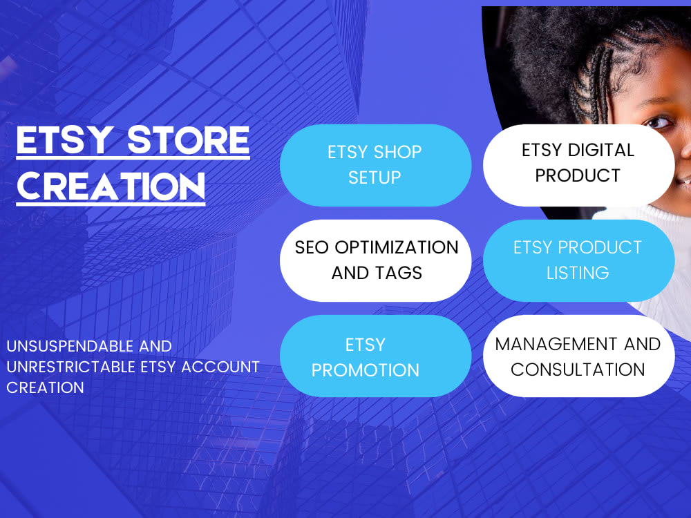 A verified unsuspended Etsy shop, Etsy account creation, Etsy store setup |  Upwork