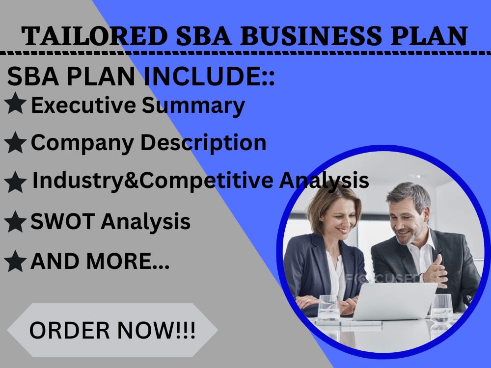 Investor/Bank ready, SBA Loan Startup plan, Grant proposal, Pitch 