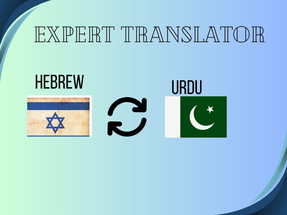 Translation from Hebrew to Urdu and Urdu to Hebrew. Upwork
