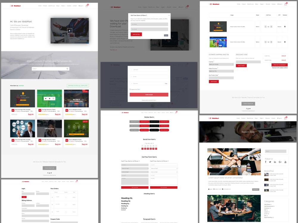 Responsive HTML Web template | Email Template | Upwork