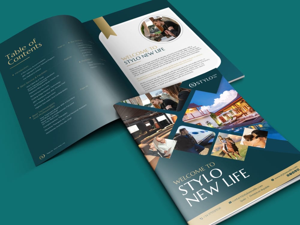 Professional and Modern Product Catalog Magazine Boucher design