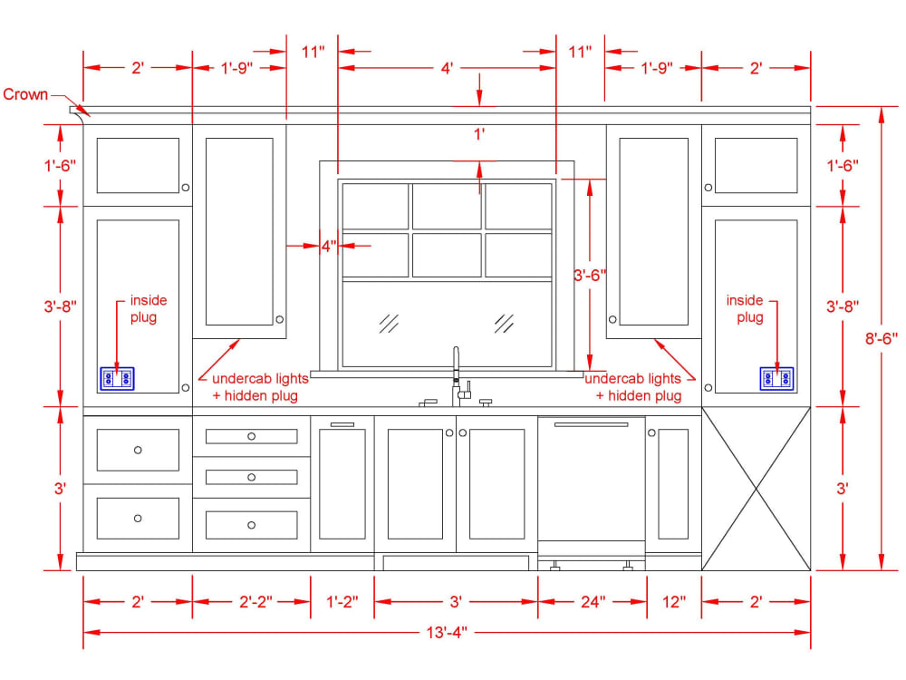 Kitchen closet, and bathroom drawings Upwork