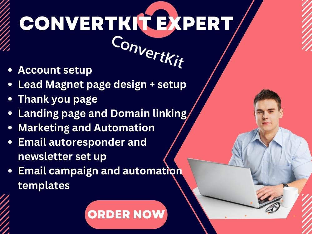Responsive ConvertKit Email Template Design, Landing Page, and Automation Upwork