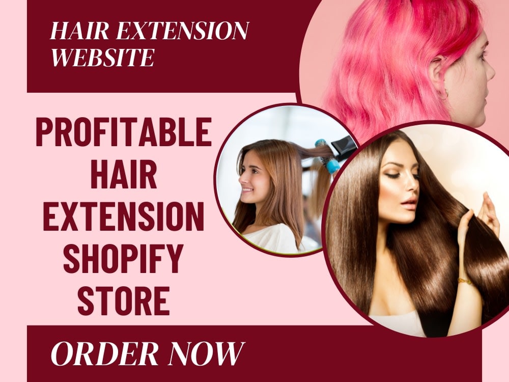 A beauty hair extension Shopify store salon spa website eyelash website