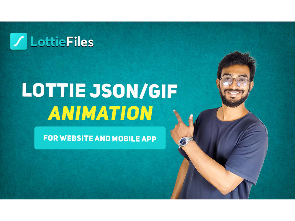 A unique lottie, json animation for your website and app Upwork