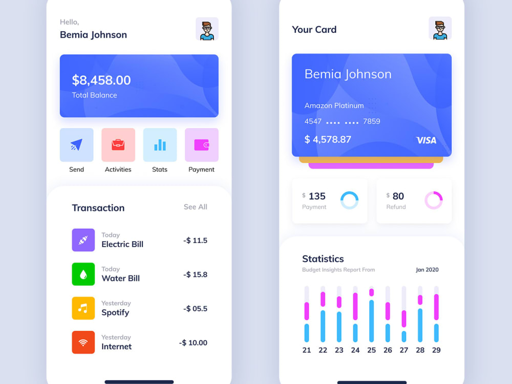 A professional digital wallet app Upwork