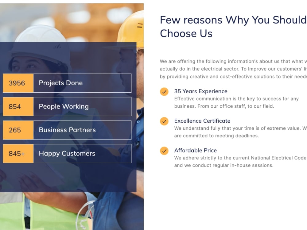Services company website template | Upwork