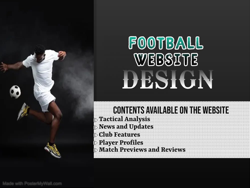 A professional football web design