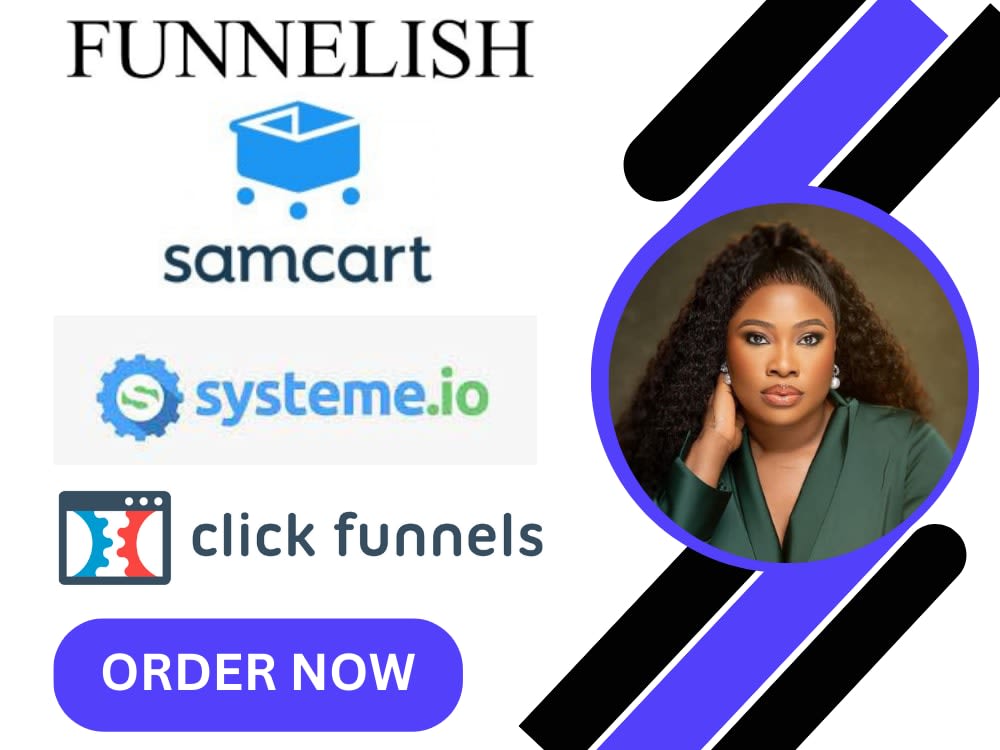 Landing page, sales funnel, website on Systeme.io, Samcart, or Funnelish Upwork