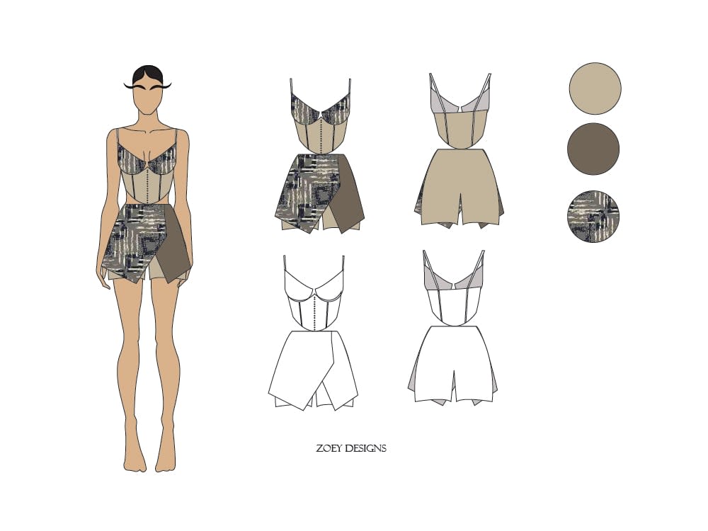 Fashion illustration, Technical drawings, fashion flat sketches | Upwork