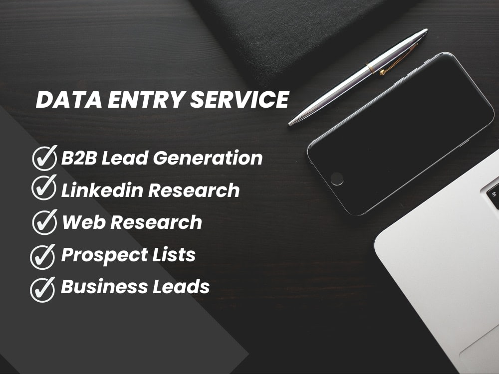 Any data entry, lead generation, web research, or copywriting service