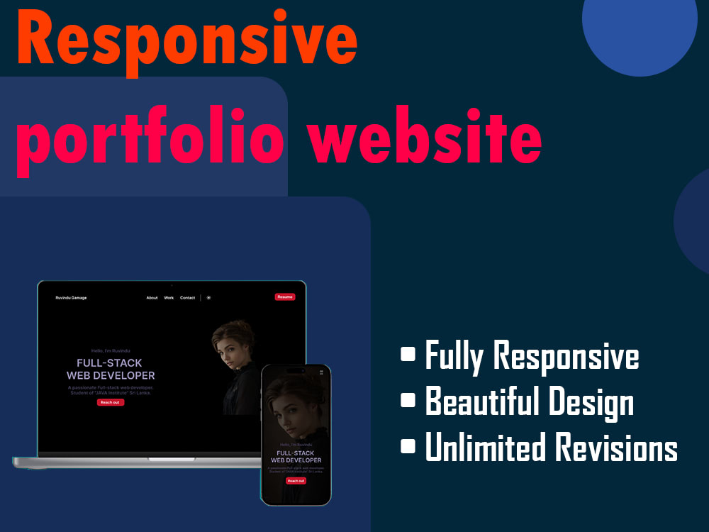 A beautiful and responsive portfolio website | Upwork