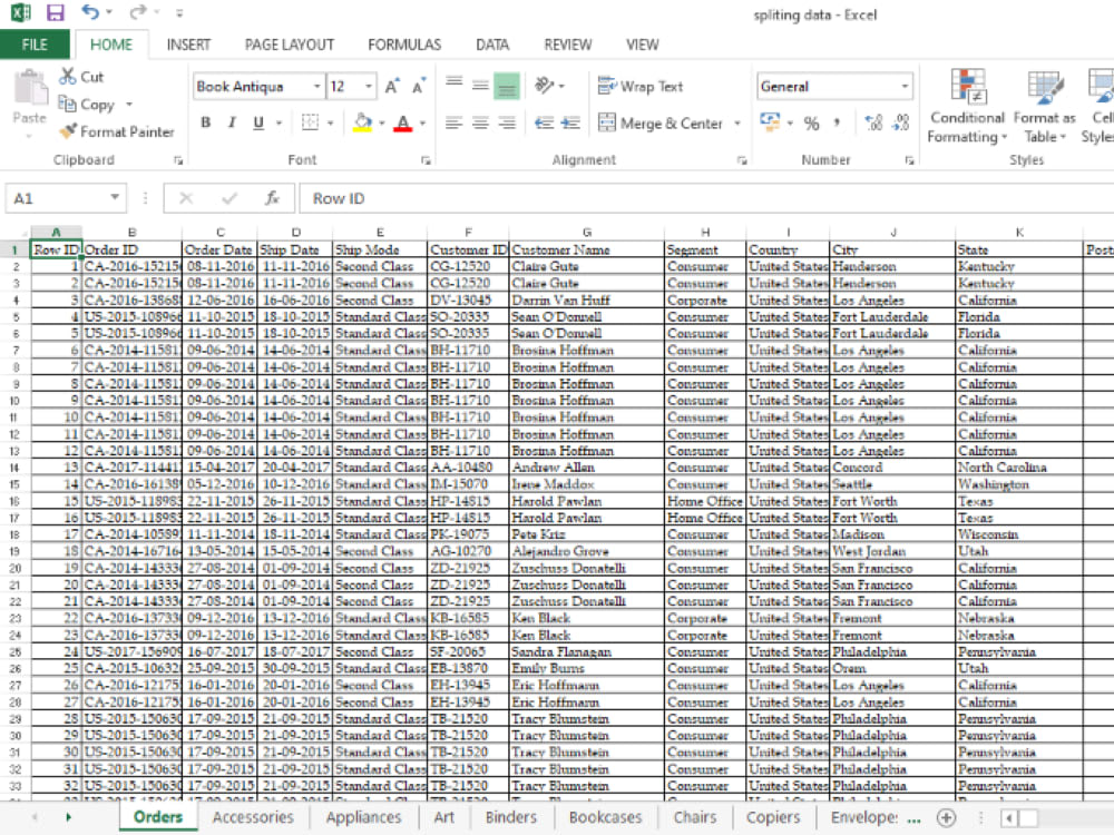 How To Separate Names In Excel 5934