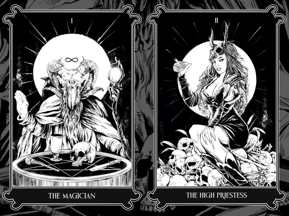 The Magician Tarot Card Design. Digital Download for Tattoo 