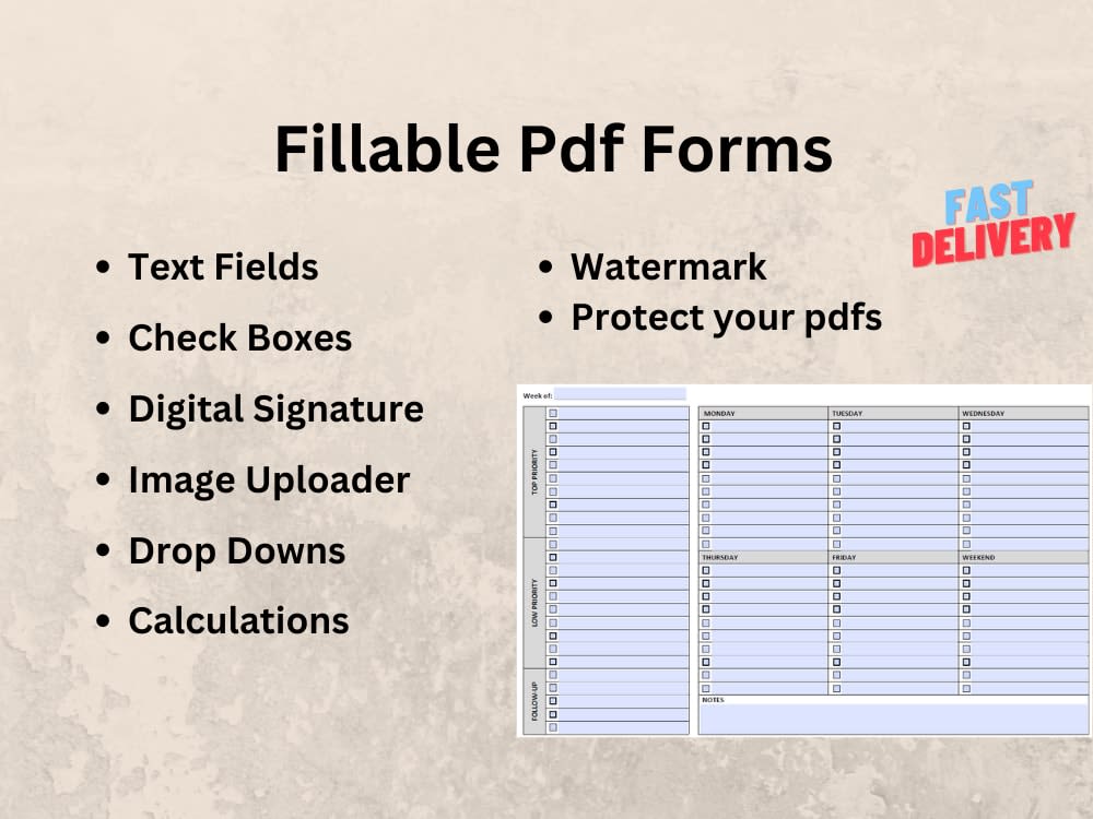 Interactive fillable pdf form and fillable pdf invoice Upwork
