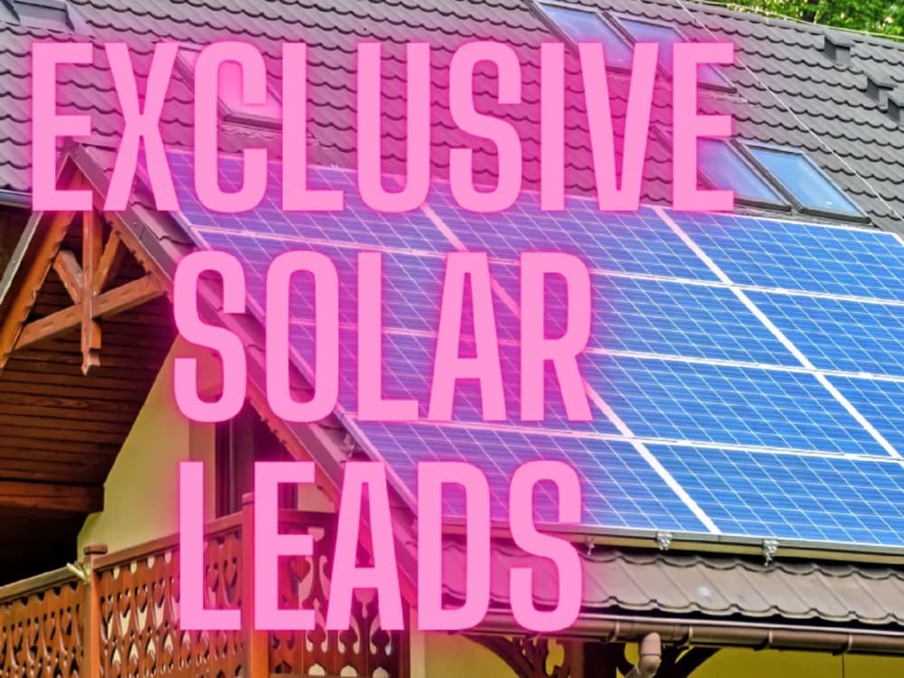 Genuine verified targeted solar lead generated for your solar business
