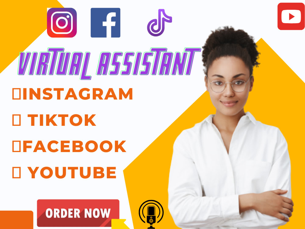 Social media insta gram virtual assistant and manager face book tik tok