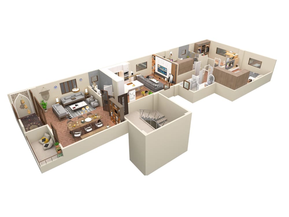 A high-quality 3D floor plan renderings | Upwork