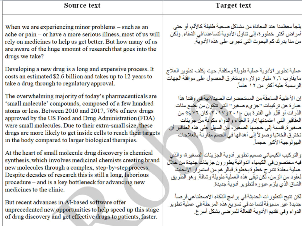 A Topnotch Translation & Proofreading from English to Arabic Upwork