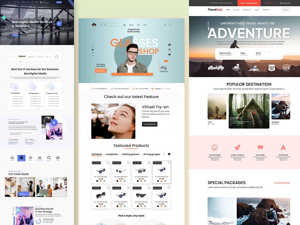 Responsive web landing page with exceptional UIUX that is unique ...