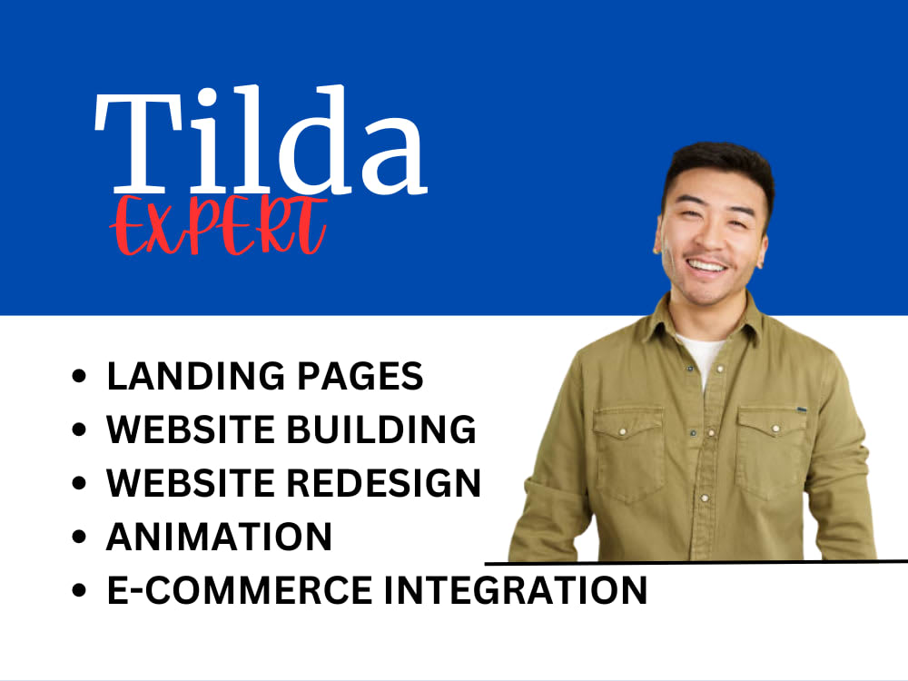 Landing page, Tilda website and Tilda E-commerce integration | Upwork