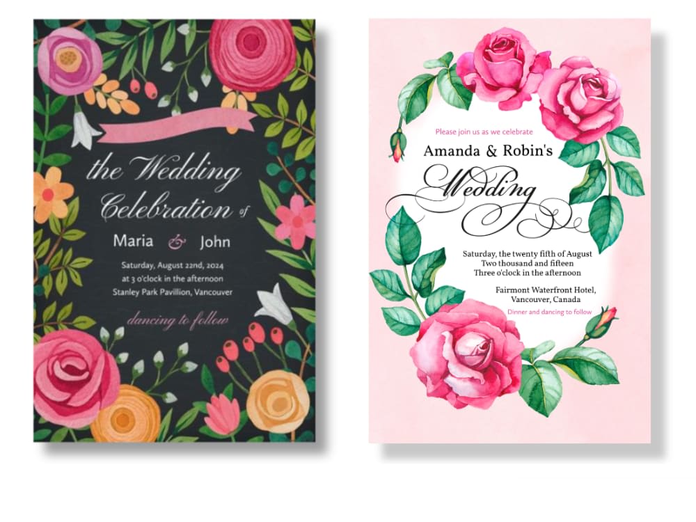 A beautiful Wedding Monogram Logo and Invitations