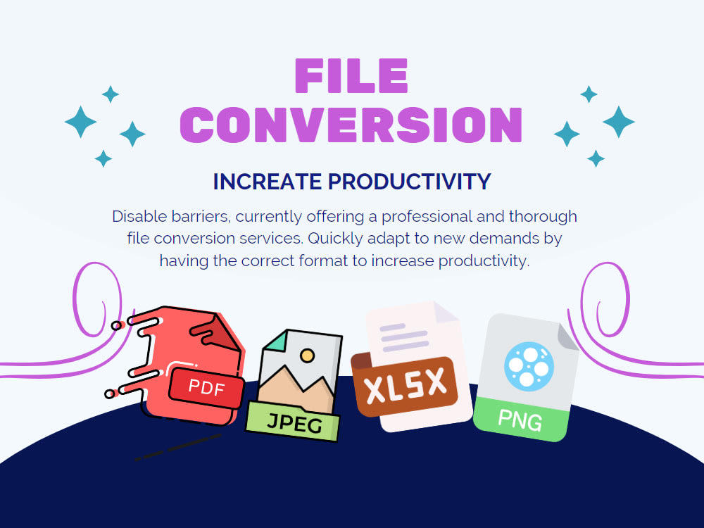 File Conversion of PDF/DOCX/XLSX/JPEG/PNG Upwork