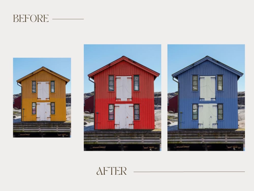 A realistic recolorization of any element you want to change from an