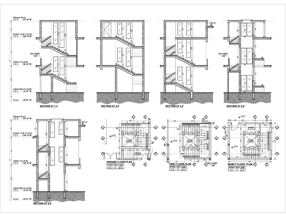 Architectural Construction, Submission, Details drawings and Layout