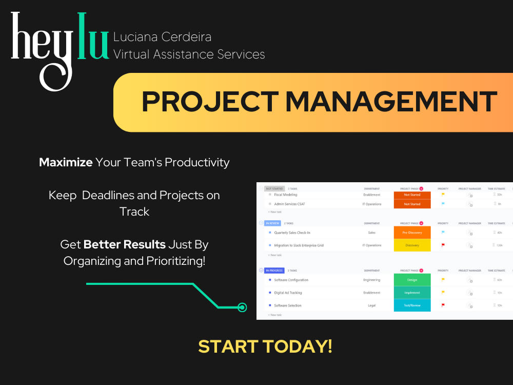 An Organized Calendar & Project Map for Efficient Management | Upwork