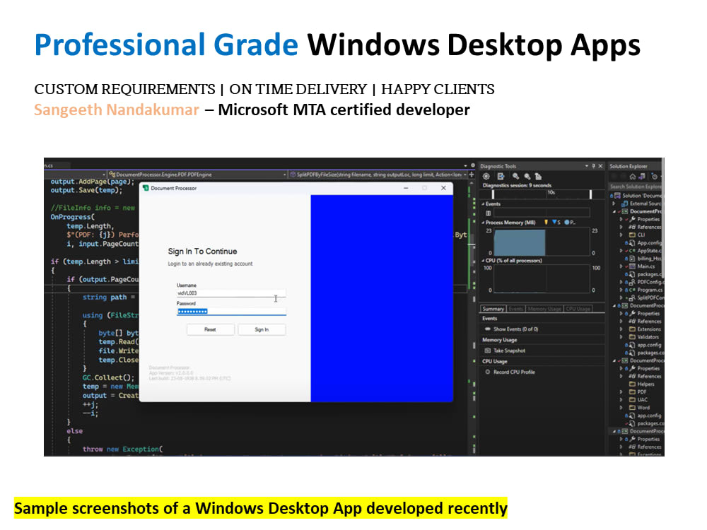 Powerful Windows Desktop App Upwork