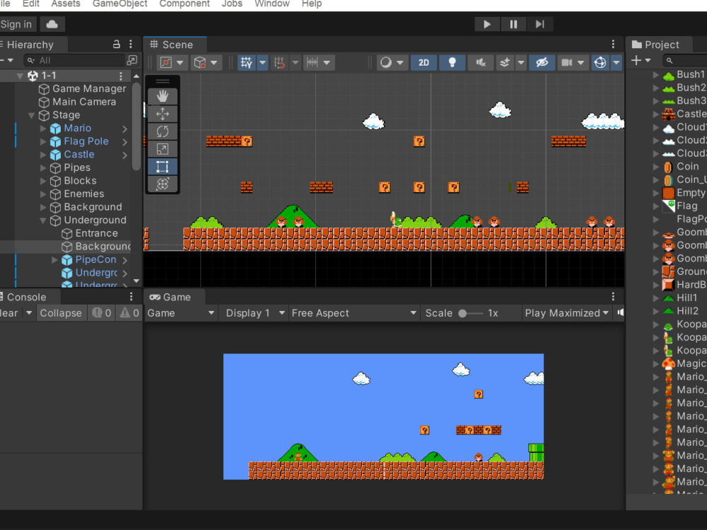 Mario Game In UNITY ENGINE With Source Code - Source Code & Projects